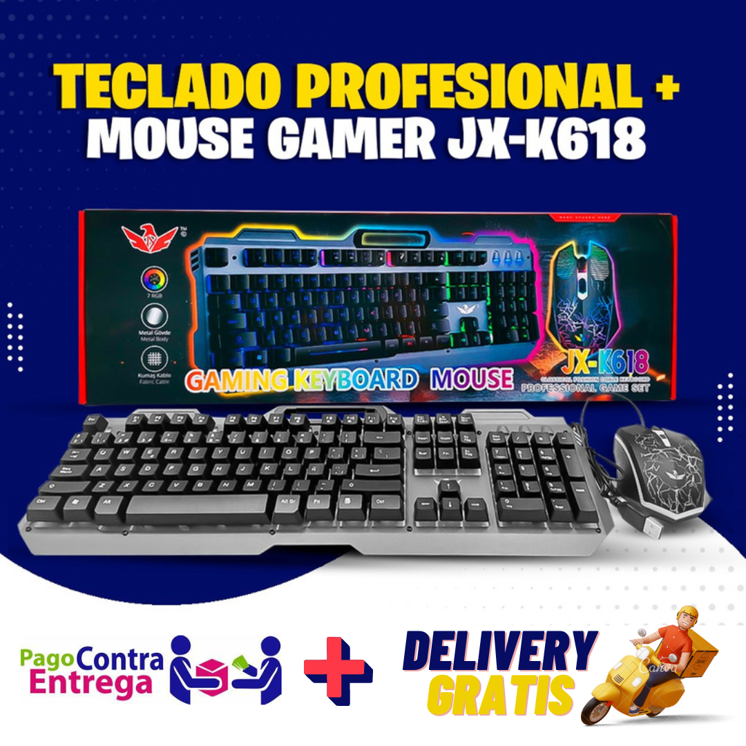 TECLADO PROFESIONAL + MOUSE GAMER