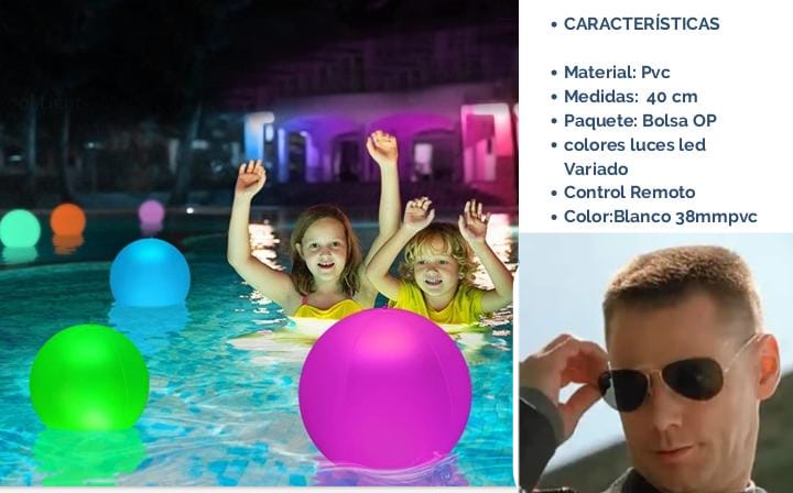 Pelota de Playa LED con Control Remoto